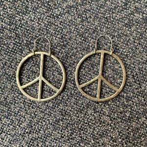 Lucky Brand Peace sign earrings